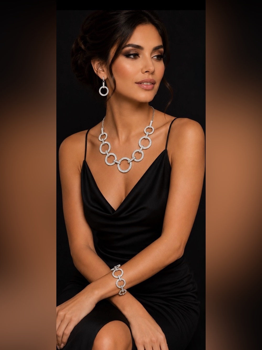 Elegant Silver Chain Necklace and bracelet